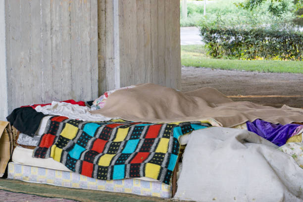 istock homeless area under the bridge 864312150