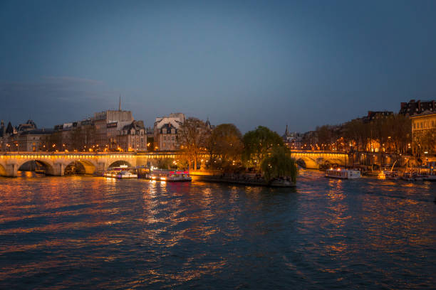 istock Paris Panorama. Panoramic image of Paris riverside during sunrise 864312402
