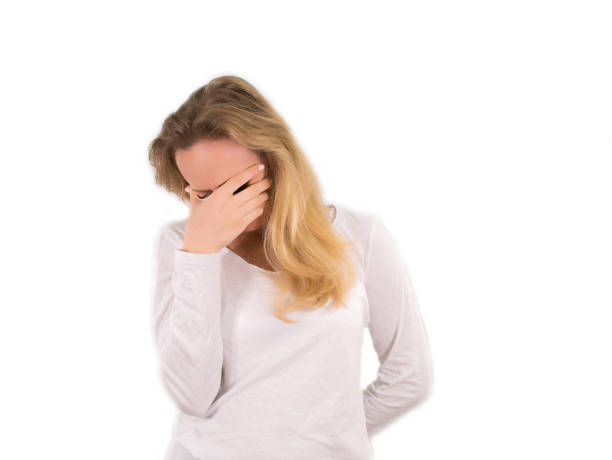 istock Girl upset. Isolated on a white background. Mockup 864312998