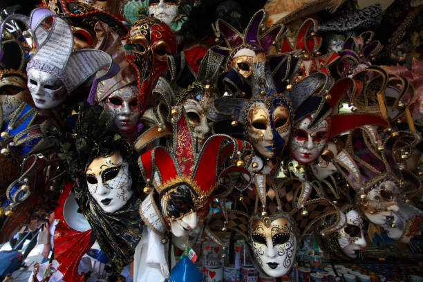 istock typical venetian masks on the stalls 864333908