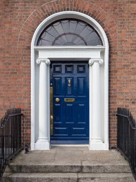 istock Georgian Navy Blue Door - Dublin, Ireland 864342088