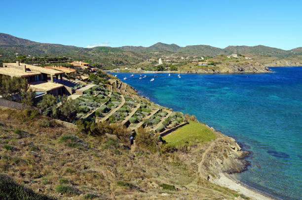 Beautiful coastal villa with Mediterranean garden in PortLligat, Cadaques, Catalonia, Costa Brava, Spain