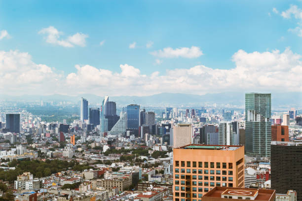 View of the Mexico city downton area and financial district