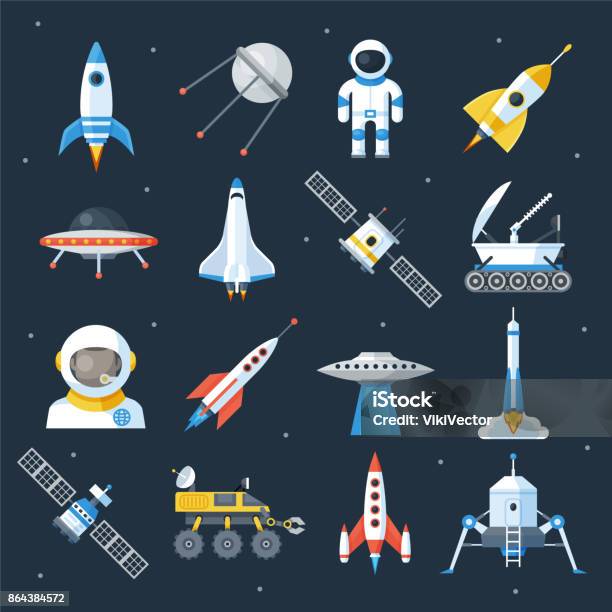Spacecraft Shuttle Exploration Stock Illustration - Download Image Now - Satellite, Space Exploration, Space Travel Vehicle