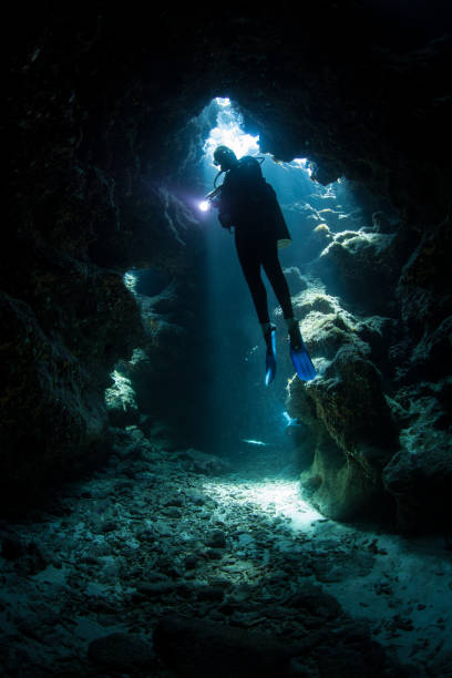 istock Scuba Diver and Underwater Cave 864396002
