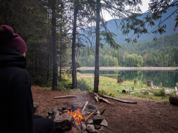 istock Camping by the lake 864402790