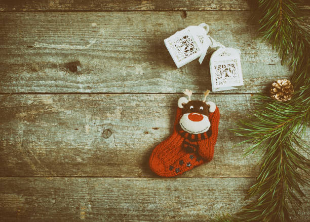 istock new years background with Christmas tree and toys 864406250