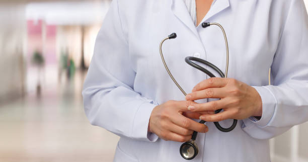 istock Doctor with stethoscope in hand. 864410870
