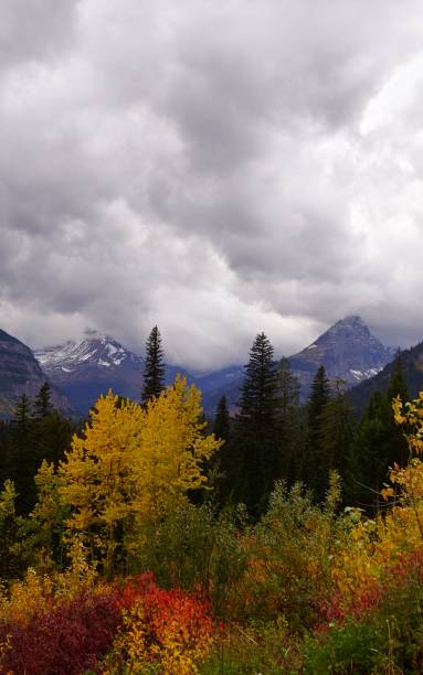 istock Autumn Storm Clouds Over Glacial Mountains 864412820