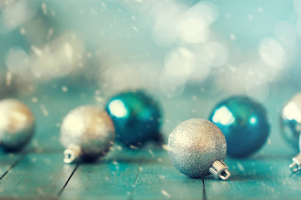 istock Abstract Christmas background, with balls and bokeh 864416750