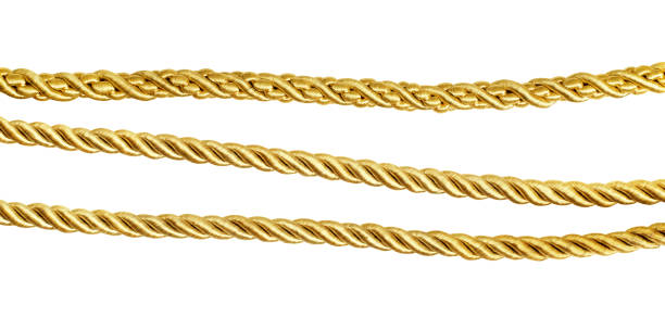 istock Set of golden silk ropes 864419602