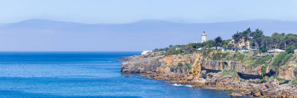 istock Panorama of Farol da Guia lighthouse, Cascais 864419996