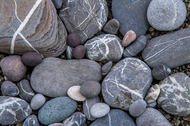 istock Shingle shore, closeup, clean beach, rocks Crimea 864421842