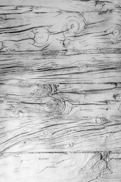 istock Wood Texture, White Wooden Background, Grey Plank Striped Timber Desk 864423470