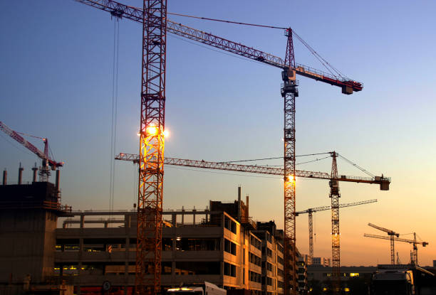 istock Skyline of cranes 864425102