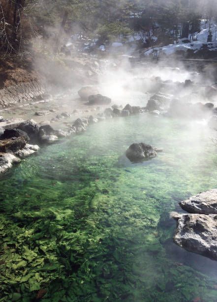 istock Natural hot spring in Japan 864428246