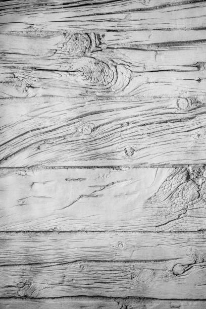 Wood Texture, White Wooden Background, Grey Plank Striped Timber Desk