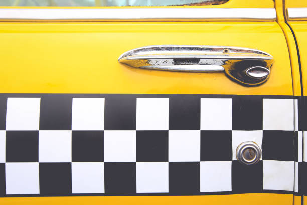 istock Vintage painted yellow car door 864430288