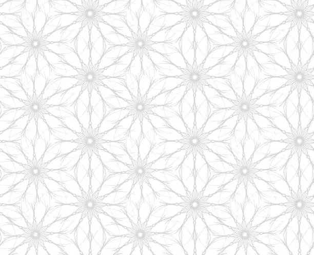 Vector illustration of Flowers. Seamless pattern of flowers on white background