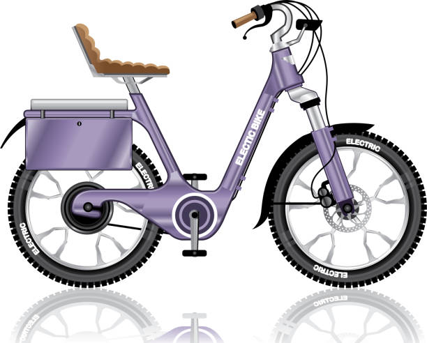 Ilustracja wektorowa roweru elektrycznego – artystyczna grafika wektorowa