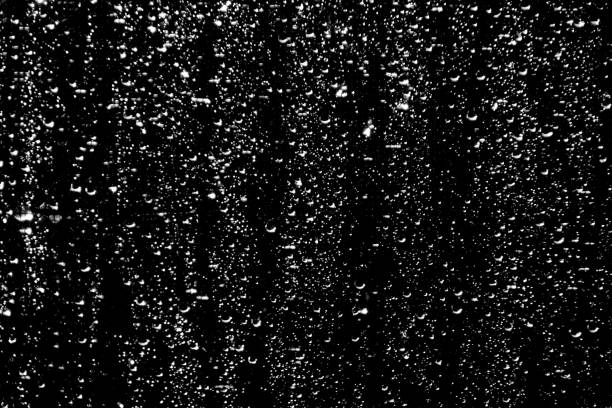 istock Heavy rain on black background with copy space 864443612