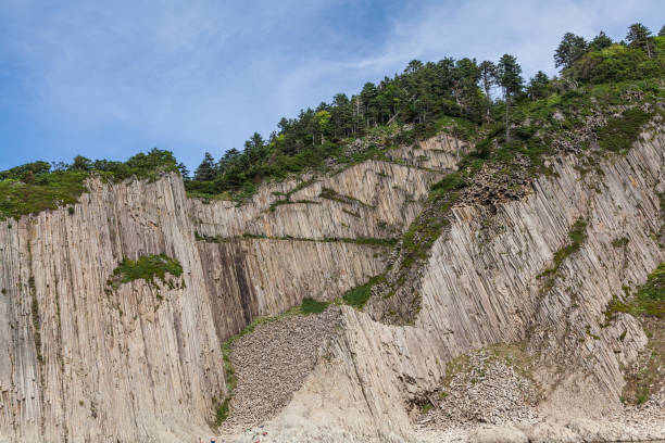 cape stolbchaty, wyspa kunashir, rosja - kunashir island zdjęcia i obrazy z banku zdjęć