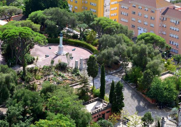 istock Gibraltar Botanic Gardens seen from above 864447422