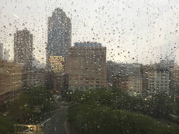 istock New York City as seen through a window with raindrops 864450450