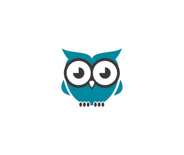 ilustraciones, imágenes clip art, dibujos animados e iconos de stock de búho icono - owl