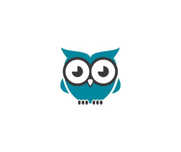 illustrazioni stock, clip art, cartoni animati e icone di tendenza di icona gufo - owl