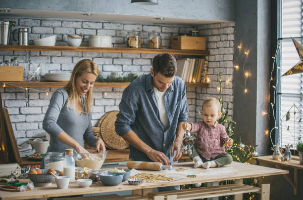 istock Family making cookies 864455600