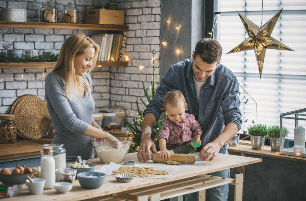 istock Family making cookies 864455692