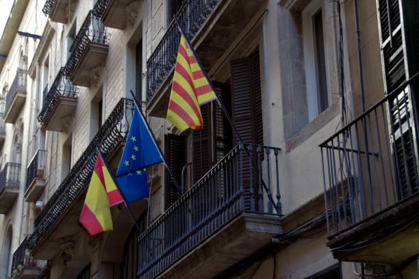 istock Old street in Barcelona 864457314