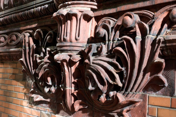 istock Carvings on wall in a historic building in downtown Seattle 864461868