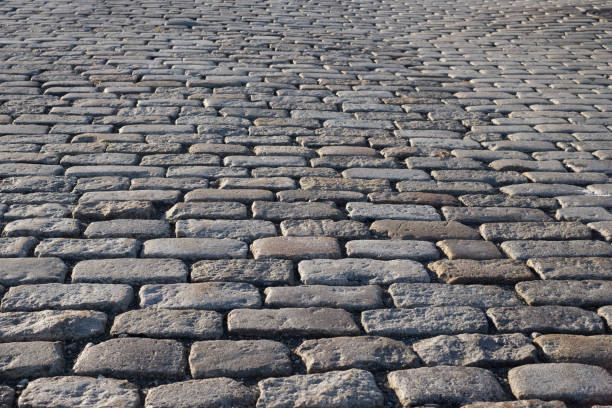 istock OLD COBBLESTONE ROAD IN NEW YORK USA 864462382
