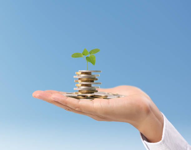 istock Hand human hand putting coin to money 864463954