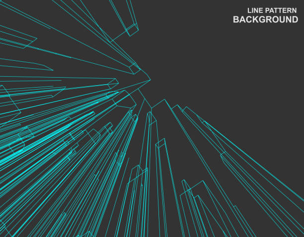 tło wzoru linii - diminishing perspective obrazy stock illustrations