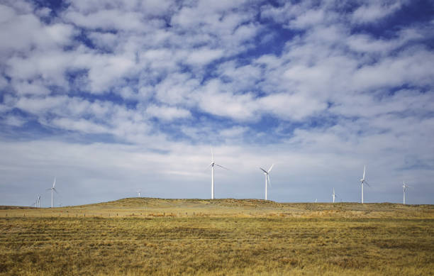 istock Wind turbines in a rural landscape 864469446