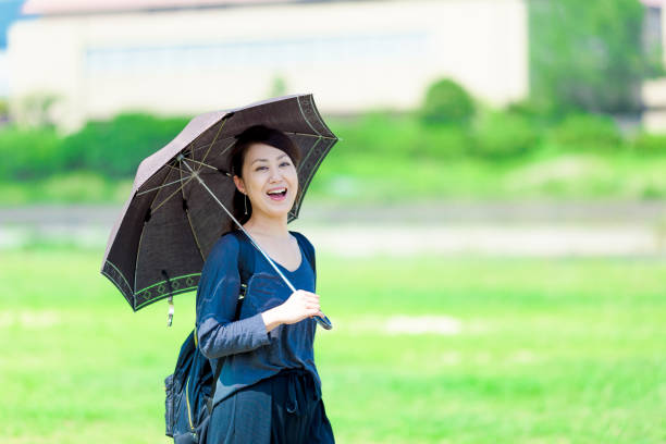 istock woman holding a parasol 864472640