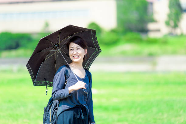 istock woman holding a parasol 864472668