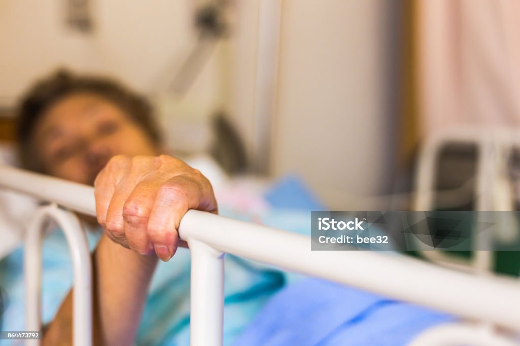 Elderly women hospitalized Senior Adult Stock Photo