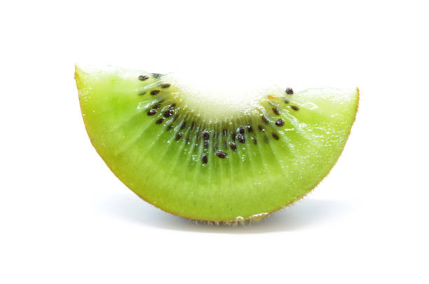 istock Kiwi fruit, half of qiwi isolated on white background 864475992