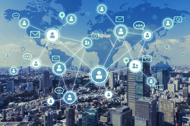 istock Social networking service concept. Worldwide connection. Mixed media. 864476790