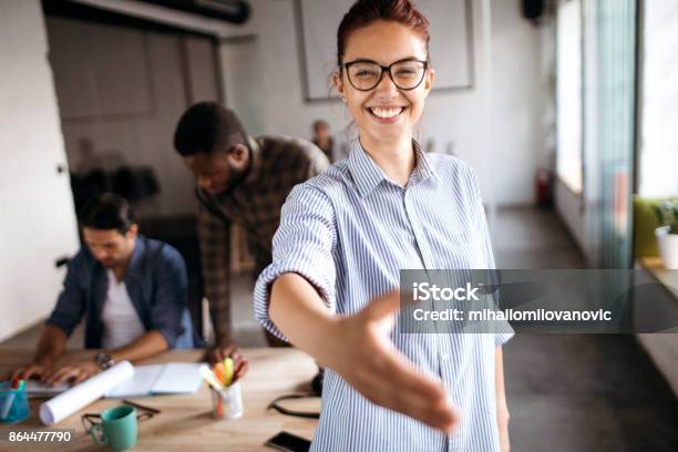 A Handshake Stock Photo - Download Image Now - Greeting, Welcome Sign, Office