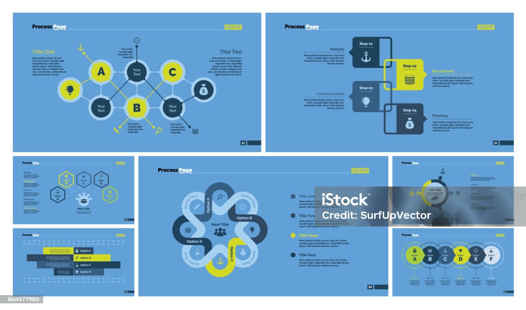 Seven Consulting Slide Templates Set Stock Illustration Download Seven Consulting Slide Templates Set Stock Illustration Download