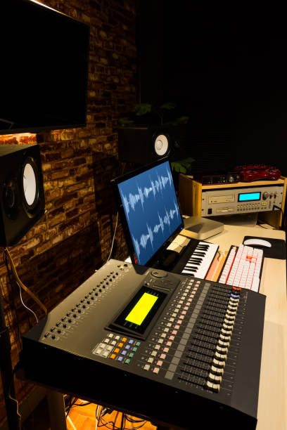 istock digital audio video recording, editing & broadcasting studio in modern loft style interior 864478224
