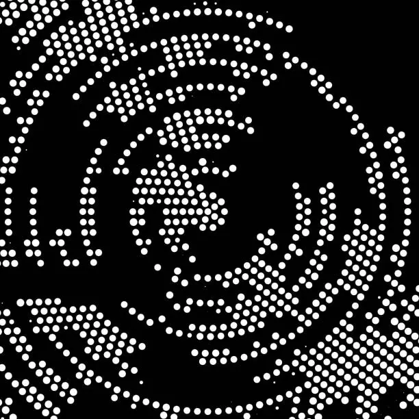 Vector illustration of circle halftone pattern background