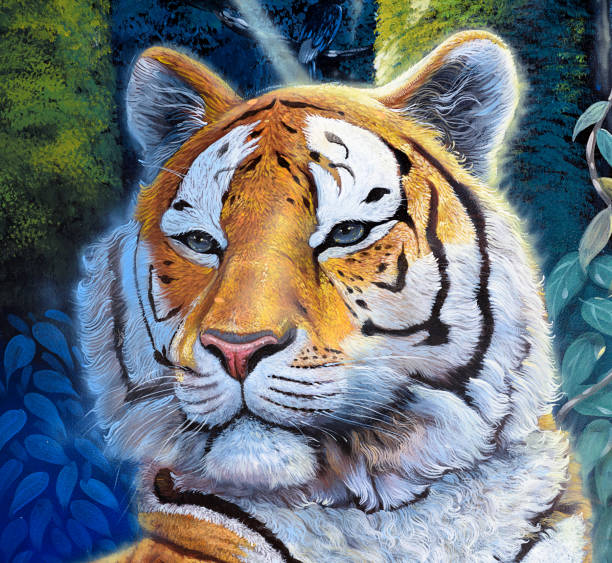 Tiger face painting