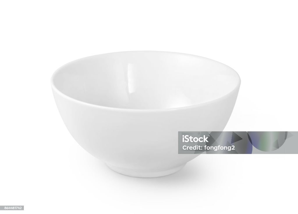 White ceramic bowl isolated on white background with clipping path Bowl Stock Photo