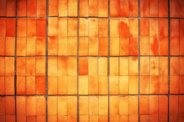 istock Old dirty Red Tile as a background. Wall Background. 864482910